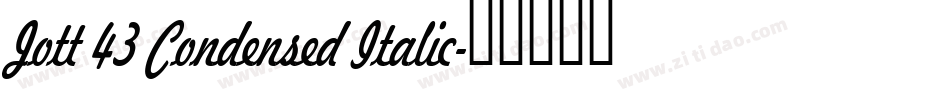 Jott 43 Condensed Italic字体转换
